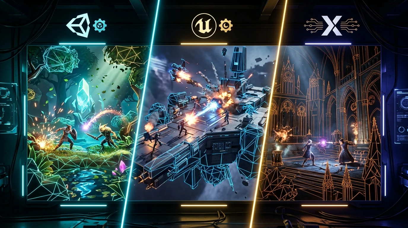 Comparativa de motores graficos Unity, Unreal Engine y Nativo